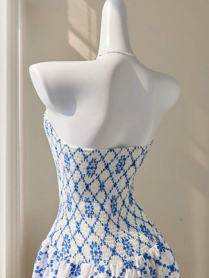 Women’s Summer Mini Smock Dress | Strapless, Ruffle