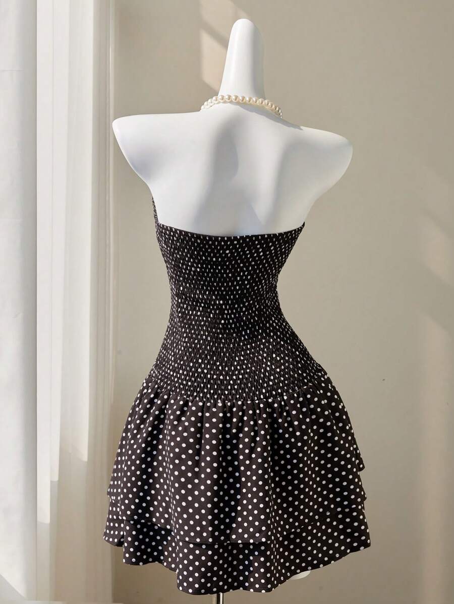 Women’s Summer Mini Smock Dress | Strapless, Ruffle