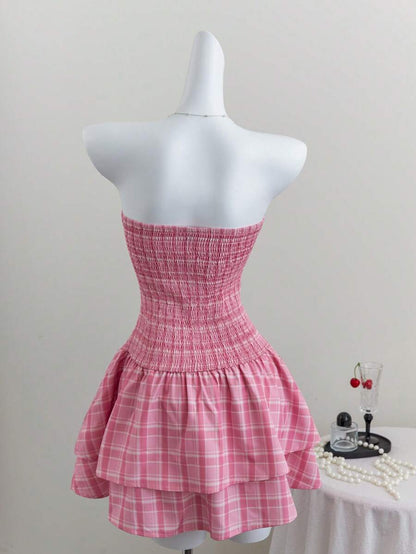 Women’s Summer Mini Smock Dress | Strapless, Ruffle