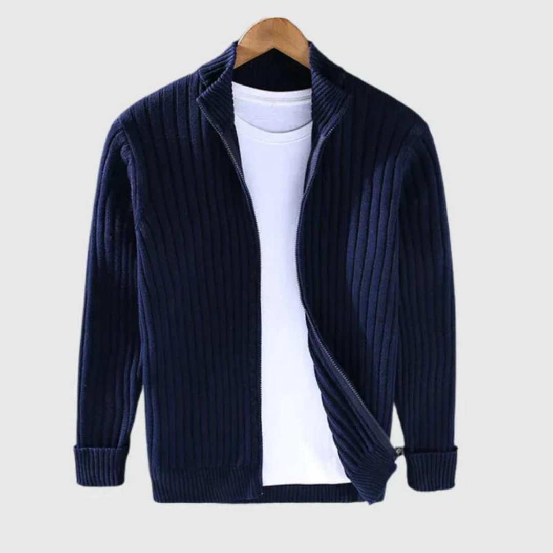 Cormac | Men's Stylish Zip-Up Cardigan | Warm, Versatile, Effortless Layering