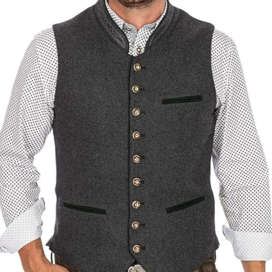 Seamus | Classic Grey Waistcoat for Men | Elegant, Comfortable, Versatile