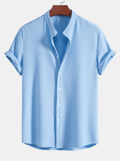 Finnian | Premium Button-Down Shirt with Contemporary Stand Collar | Stylish, Comfortable, Timeless