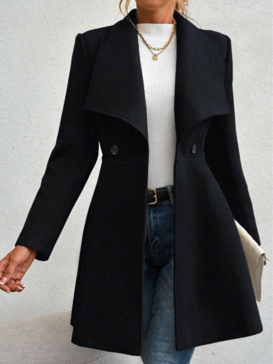 Lacina - Elegant long trench with wide lapel