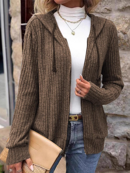 Reanne - Elegant Knitted Zip-Up Cardigan