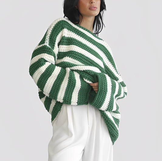 Tabina - Cozy stylish stripe loose sweater