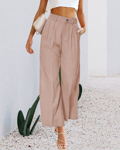 Ovelia - Elegant high-waist wide-leg trousers