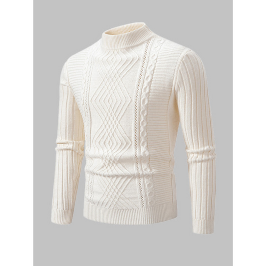 Oisin | Elegant Long Sleeve Knit Sweater for Men | Comfortable, Versatile, Timeless