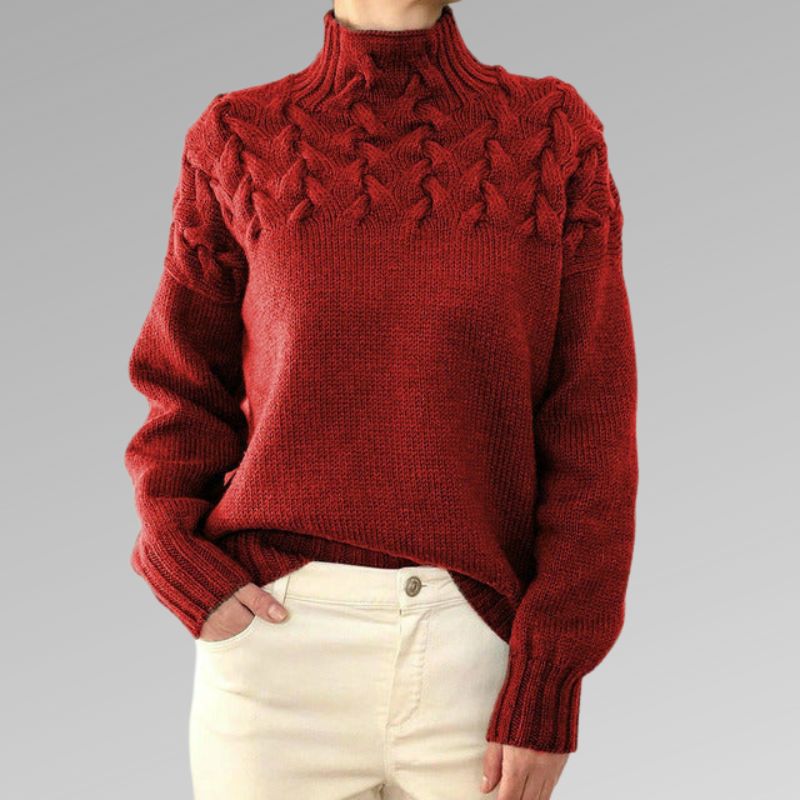 Camelia - Elegant knitted high-neck jumper