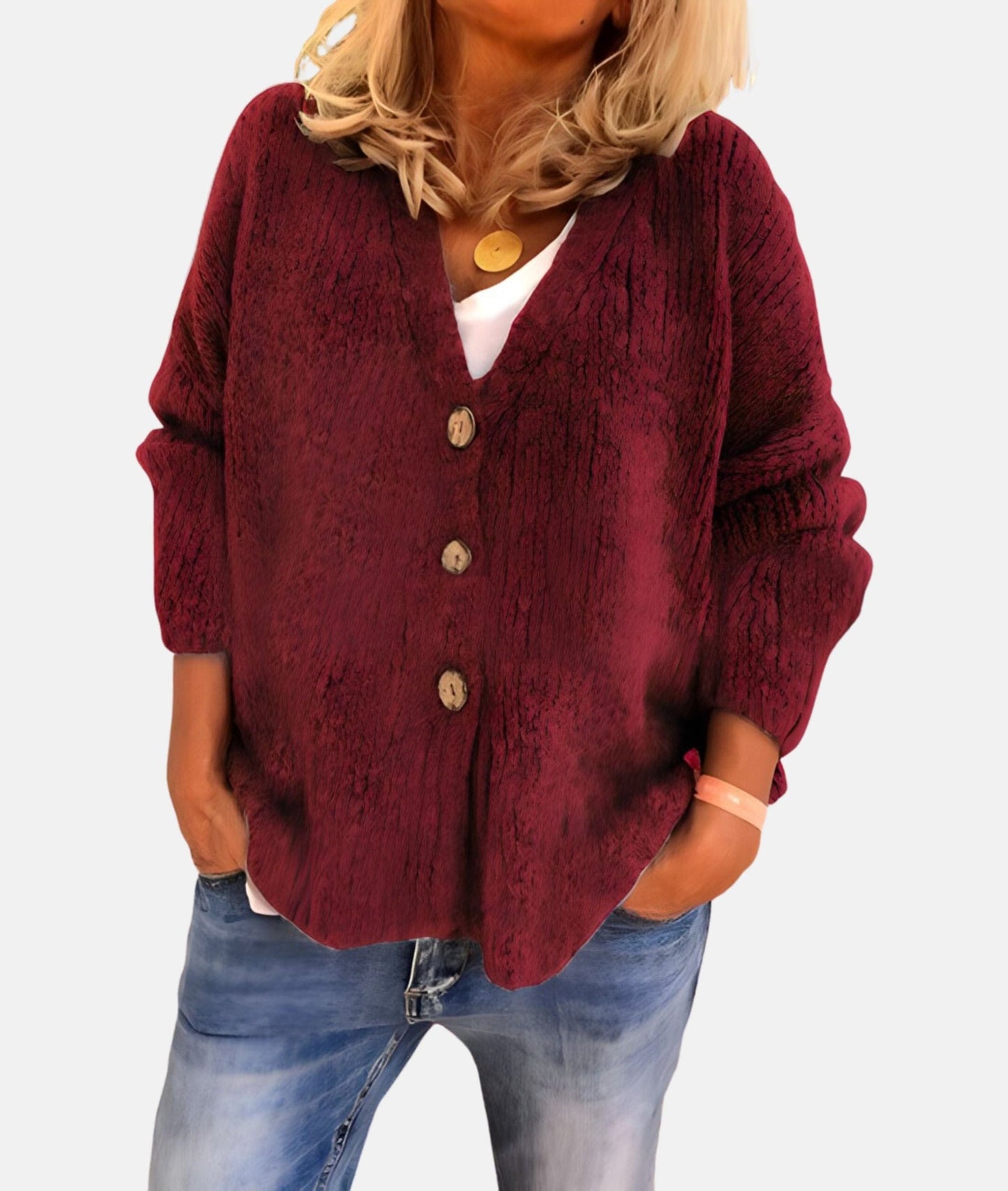 Raelyn - Casual versatile V-neck warm cardigan