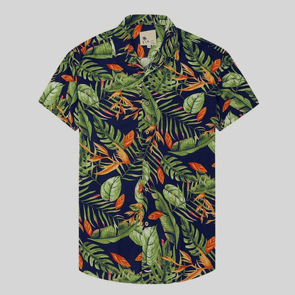 Liam | Trendy Tropical Print Short-Sleeve Shirt for Men | Lightweight, Breathable, Stylish