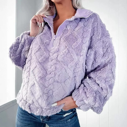 Jamila - Elegant oversized warm fleece jumper