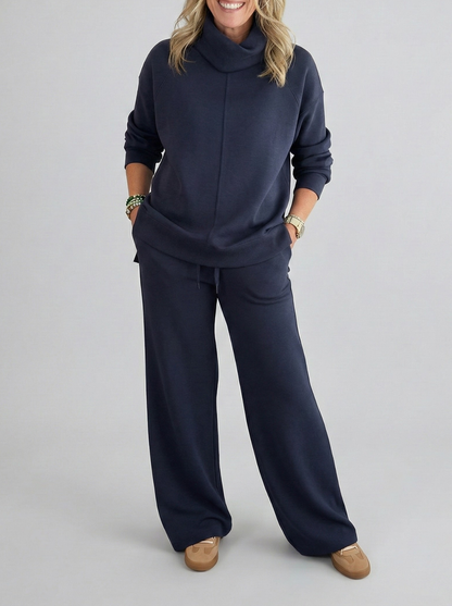 Jaidda - Elegant knitted tutleneck and pants set