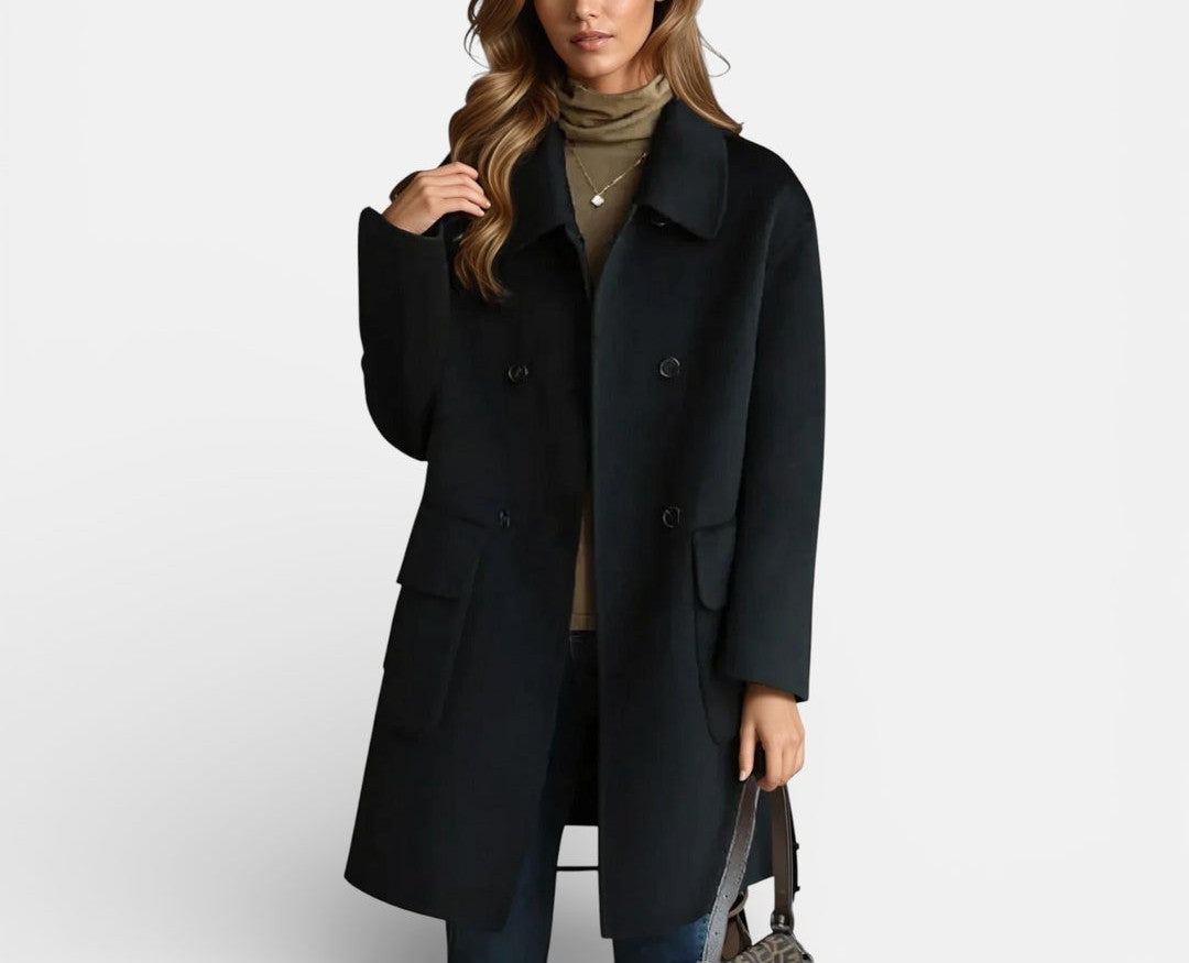 Lorayne - Elegant warm cashmere long coat
