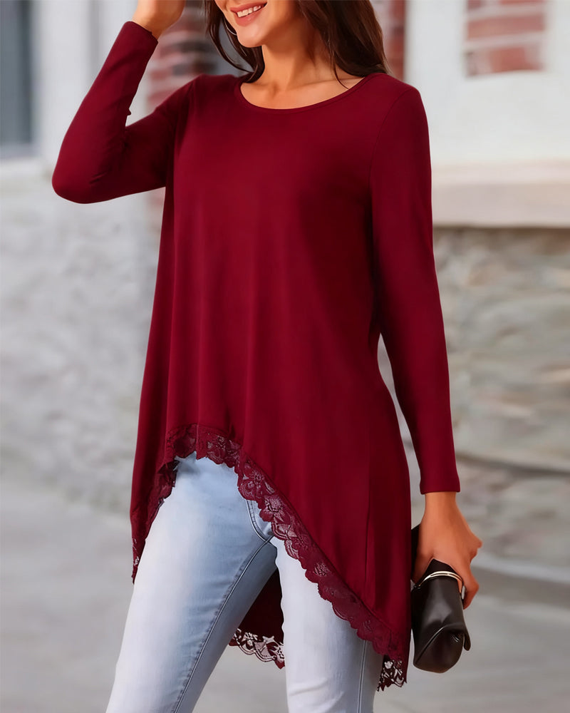 Savanah - Casual Long Asymmetrical Sweatshirt