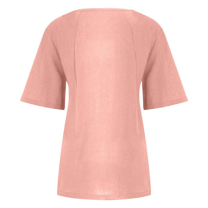 Women’s Casual Summer Shirt | Short Sleeve, Asymmetrical