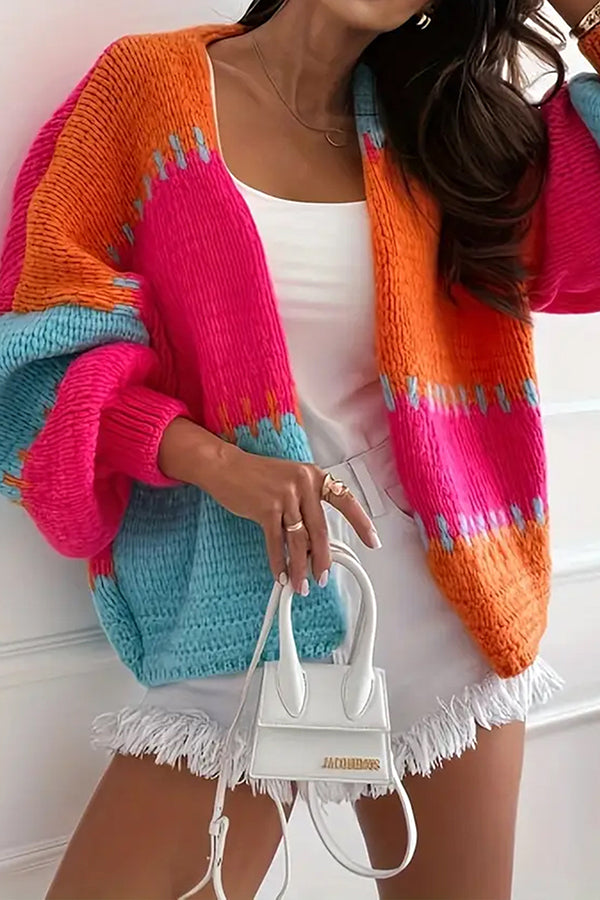 Giulia - Stylish stripe knitted cardigan