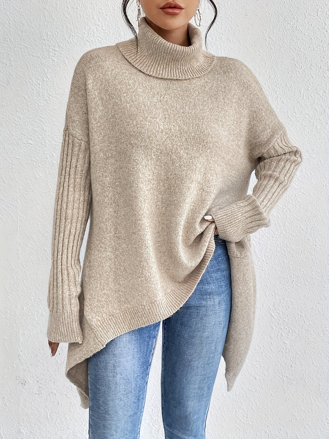 Lanea - Elegant, Loose and Comfortable Turtleneck Sweater