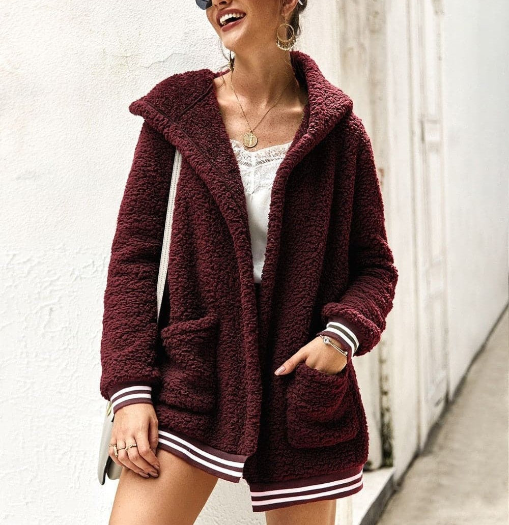 Abril - Loose fleece warm hoodie jacket