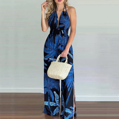 Lindsey - Elegant sleeveless deep V-neck jumpsuit
