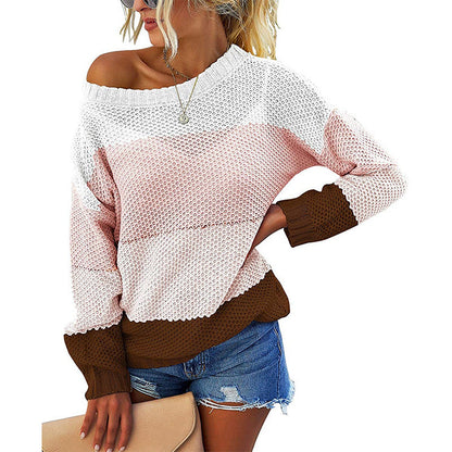 Pearleen - Chic loose striped knitted sweater