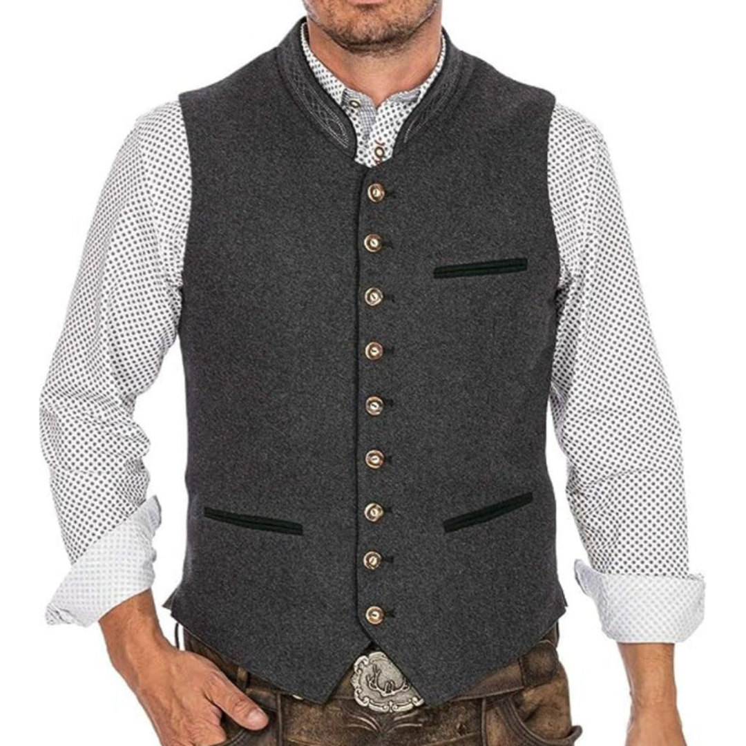 Seamus | Classic Grey Waistcoat for Men | Elegant, Comfortable, Versatile