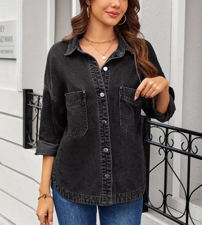 Ariya - Vintage button-down denim jacket