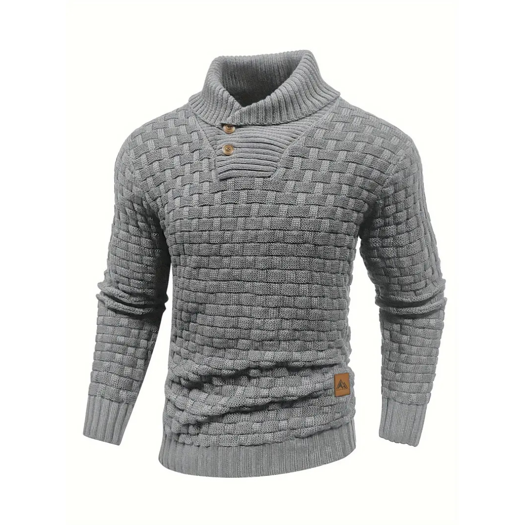 Fergus | Luxe High Neck Knit Jumper for Men | Chic, Warm, Versatile Style