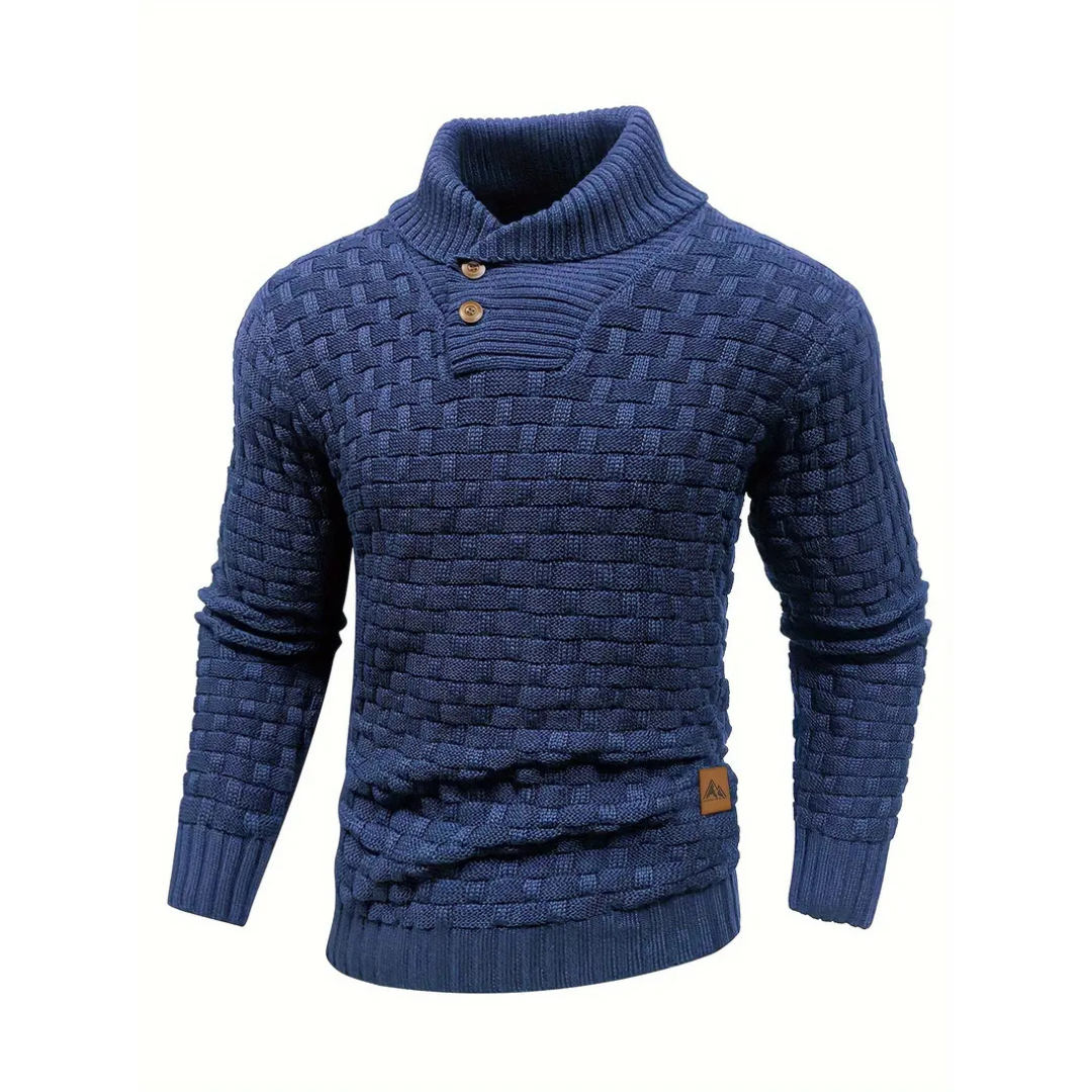 Fergus | Luxe High Neck Knit Jumper for Men | Chic, Warm, Versatile Style