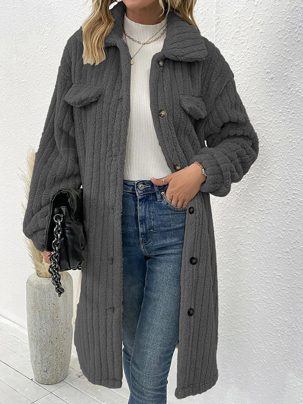 Treina - Cozy soft warm long jacket