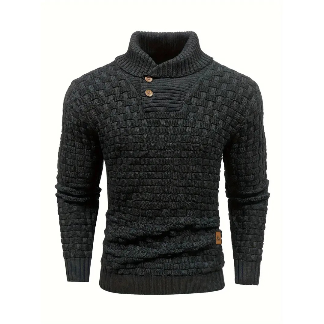 Fergus | Luxe High Neck Knit Jumper for Men | Chic, Warm, Versatile Style