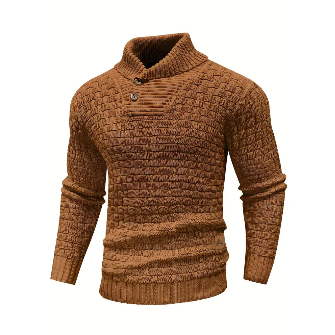 Fergus | Luxe High Neck Knit Jumper for Men | Chic, Warm, Versatile Style