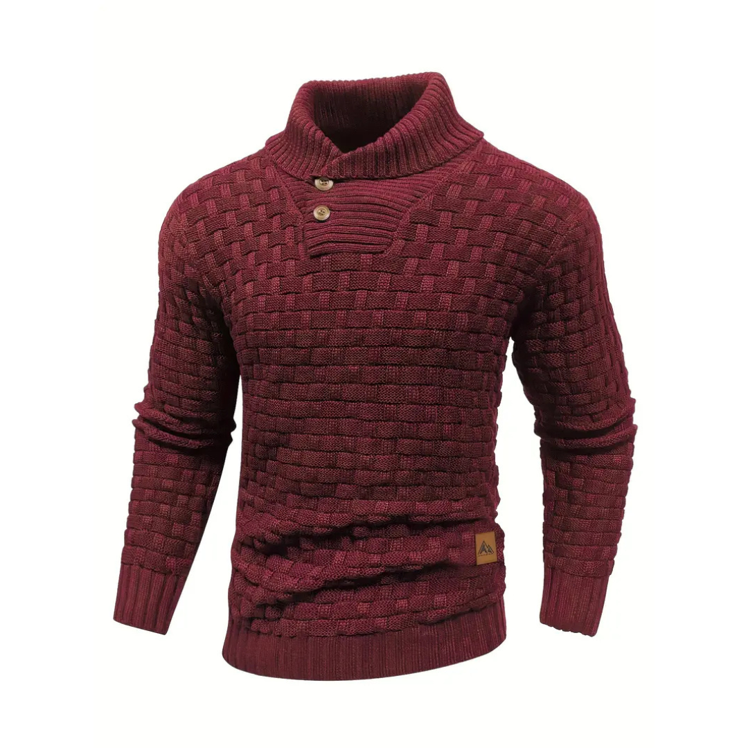 Fergus | Luxe High Neck Knit Jumper for Men | Chic, Warm, Versatile Style