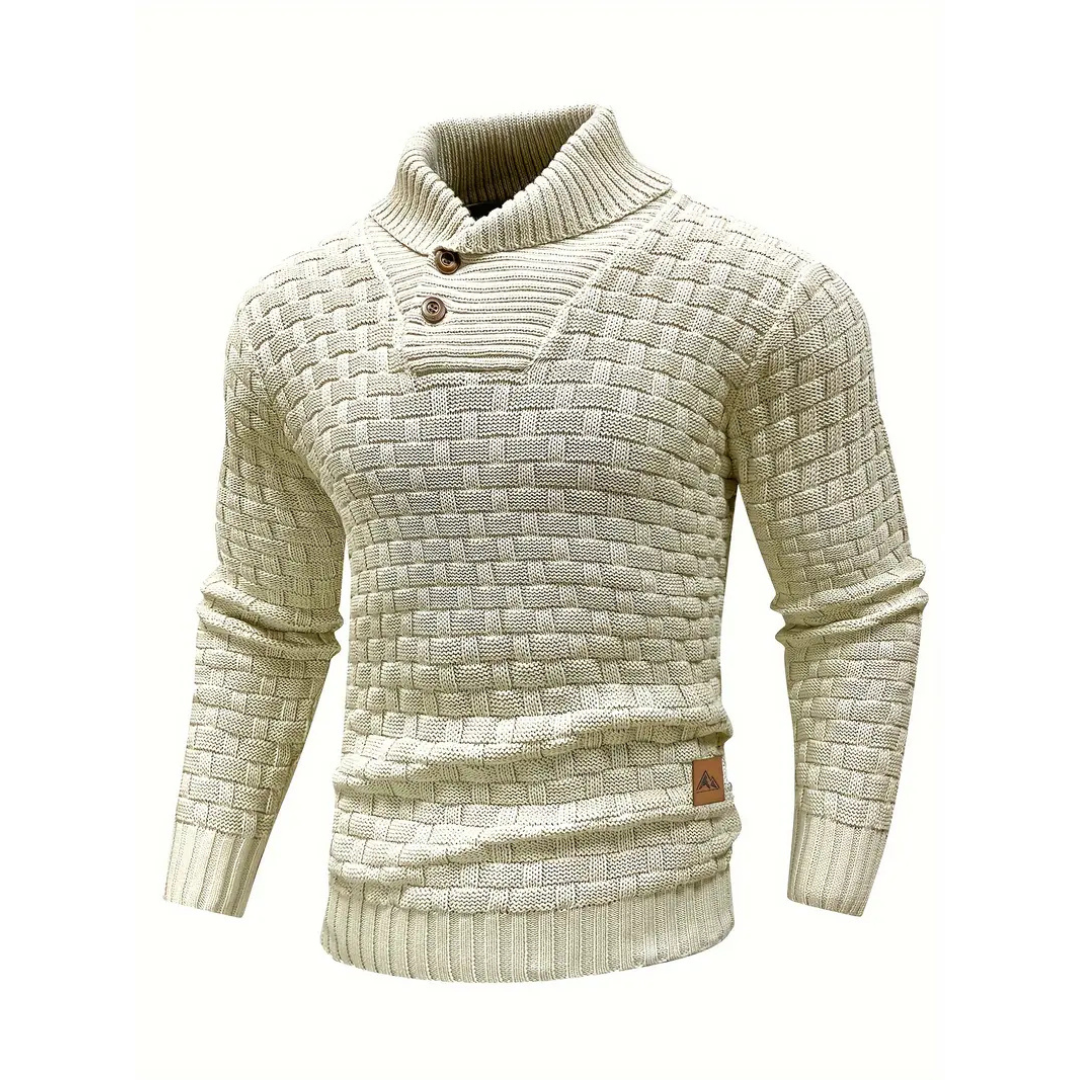 Fergus | Luxe High Neck Knit Jumper for Men | Chic, Warm, Versatile Style