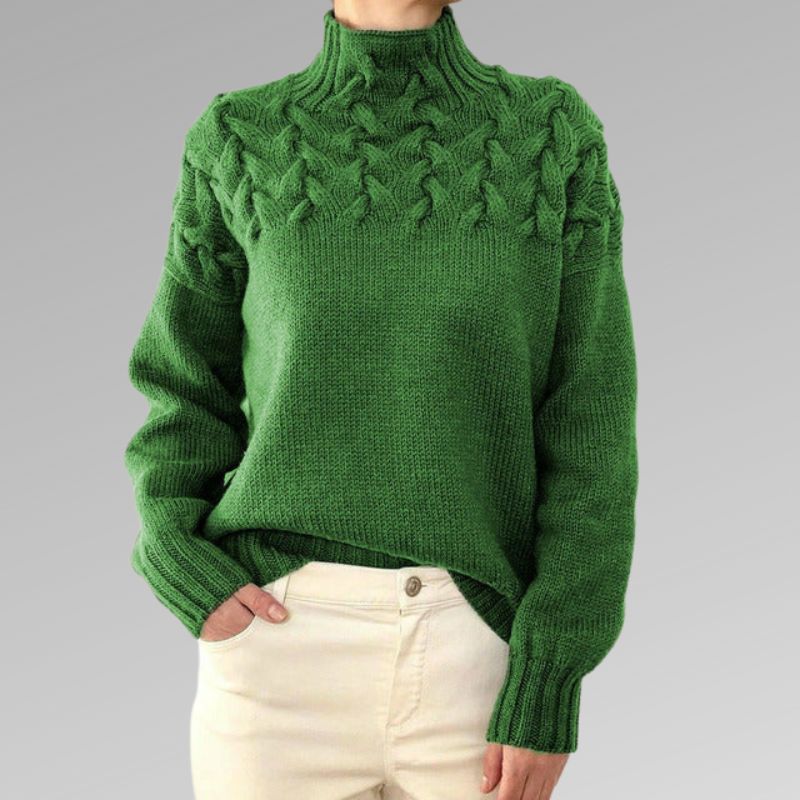 Camelia - Elegant knitted high-neck jumper