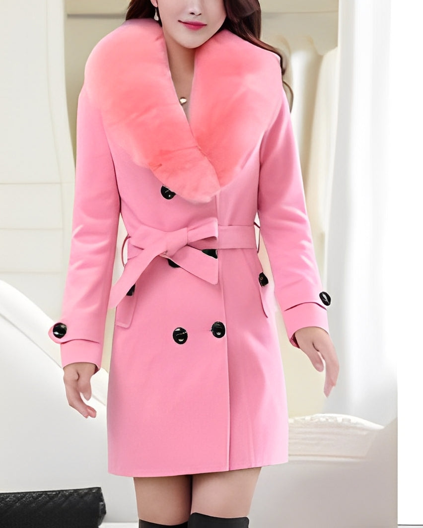 Yeva - Elegant stylish double-breasted coat