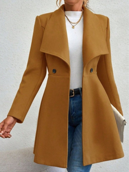 Lacina - Elegant long trench with wide lapel