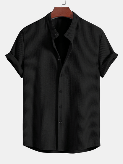 Finnian | Premium Button-Down Shirt with Contemporary Stand Collar | Stylish, Comfortable, Timeless