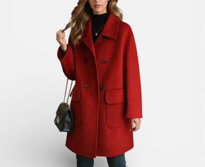 Lorayne - Elegant warm cashmere long coat