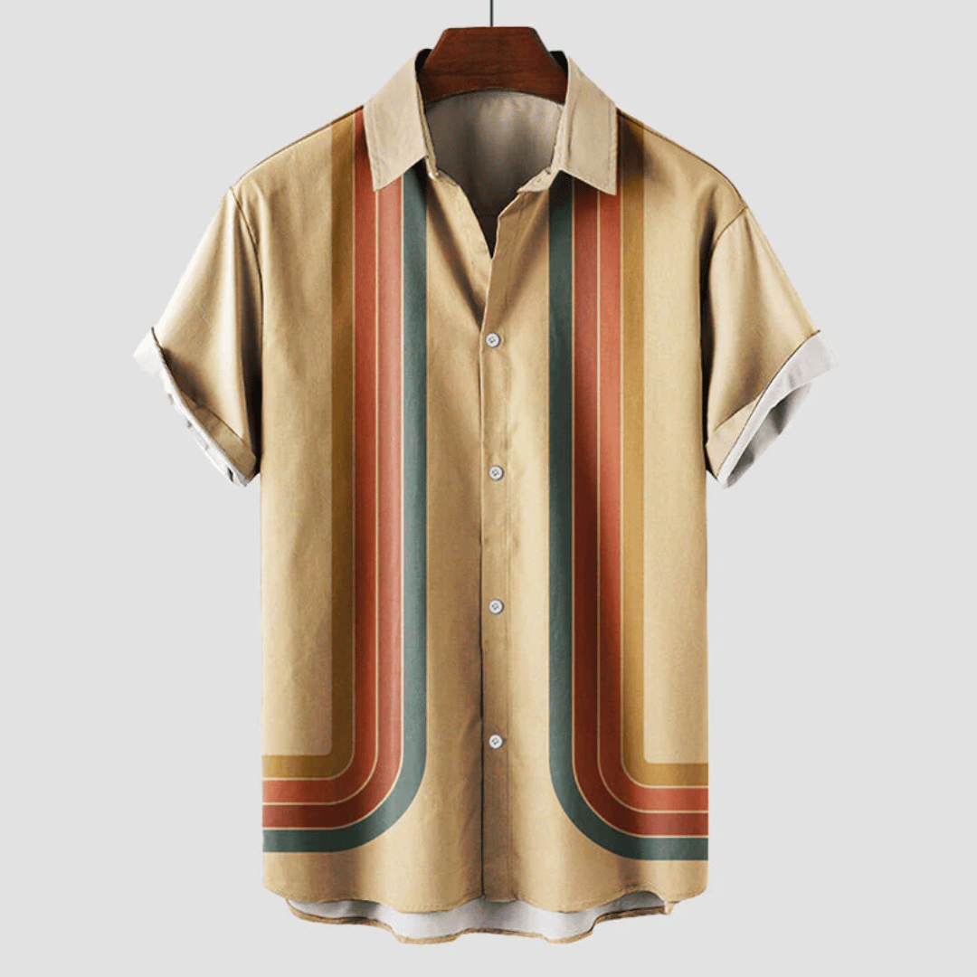 Finnian | Trendy Lightweight Men's Shirt for Casual Summer Outings | Breathable, Versatile, Retro-Inspired