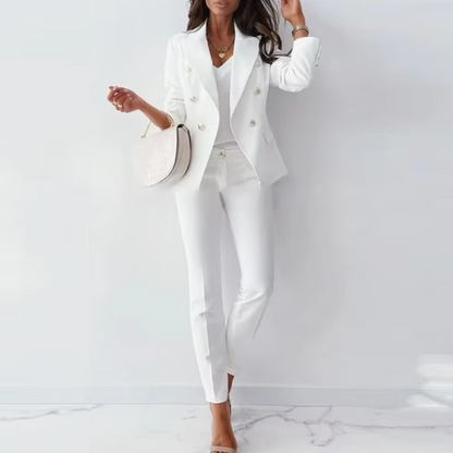Luana - Elegant blazer and straight pants set