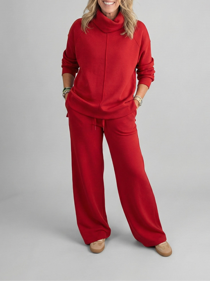 Jaidda - Elegant knitted tutleneck and pants set