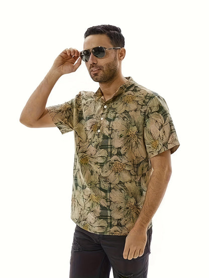 Cillian | Trendy Short-Sleeve Floral Shirt for Men | Cool, Stylish, Comfortable