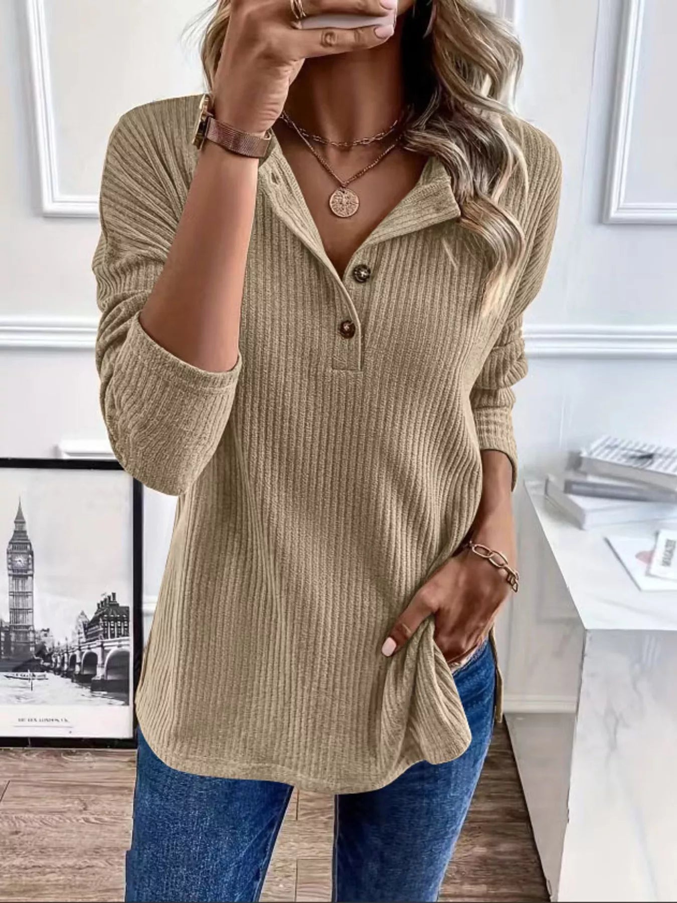 Yona - Casual dropped shoulder sweatshirt