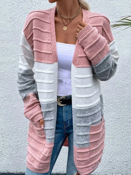 Dariela - Elegant striped colour cardigan