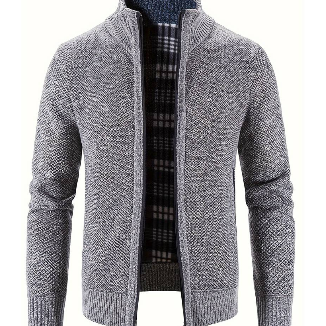 O'Sullivan | Men's Zip-Up Knitted Cardigan | Chic, Warm, Versatile Essential