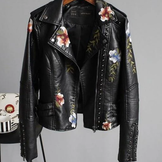 Celtic Rose | Women's Floral Motorcycle Jacket | Stylish, Insulated, Durable