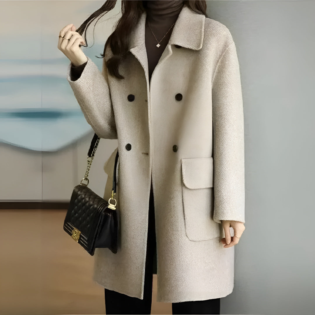 Ericca - Elegant Warm Button-Up Coat