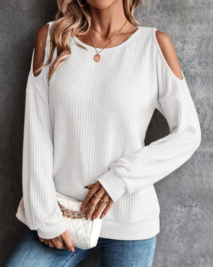 Juliet - Casual Off-Shoulder Long-Sleeve Jumper