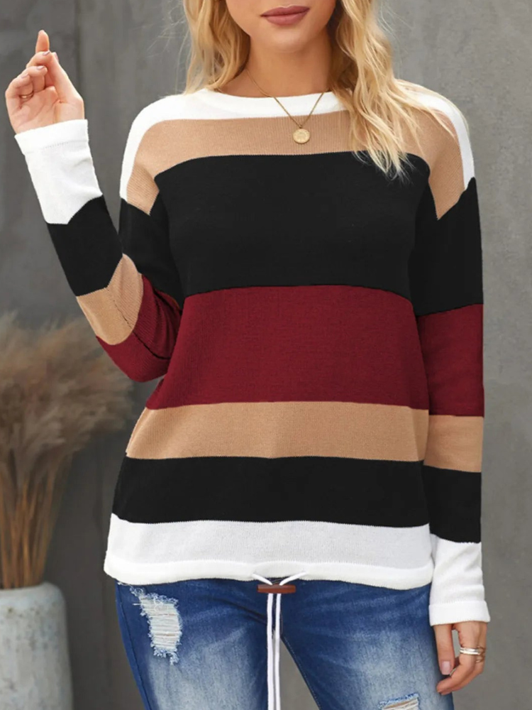 Virelia - Casual striped long-sleeve jumper