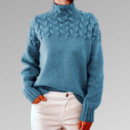 Camelia - Elegant knitted high-neck jumper